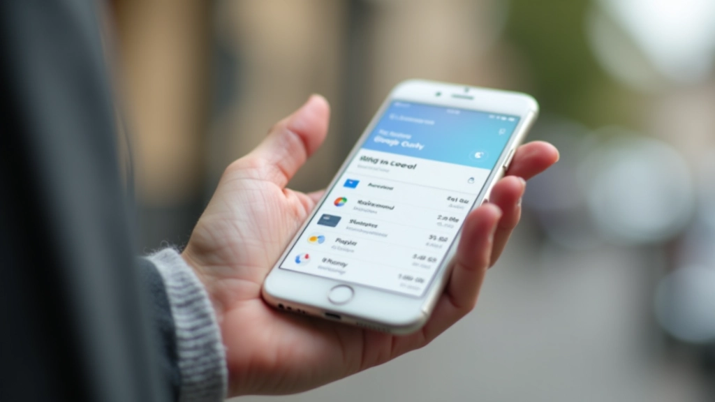 Digital banking app on smartphone screen